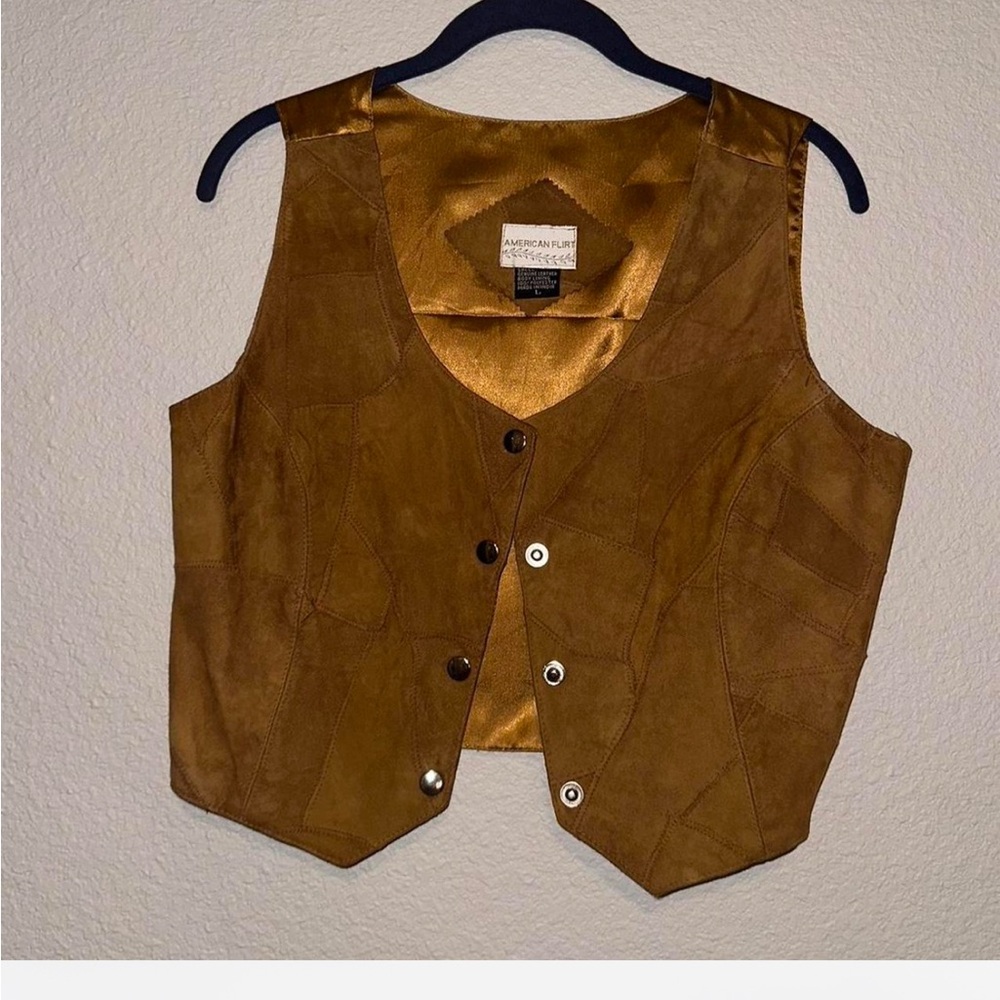 Vintage Western Boho Brown Suede Vest